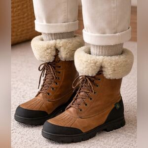 Polo by Ralph Lauren Tan and Black Vintage Shearling Size 7